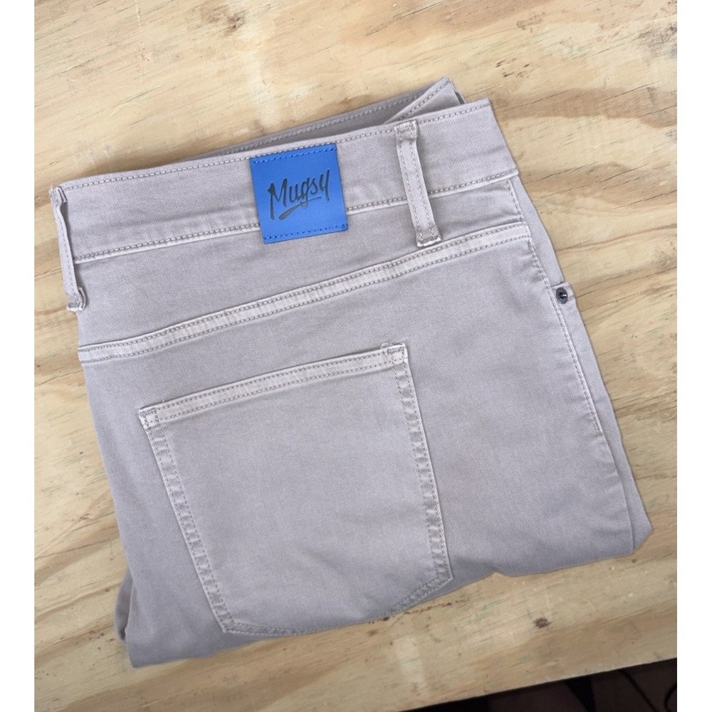 Mugsy Jeans‎ Bucks Mens 42x30 Beige Tan Denim Stretch 5 Pocket